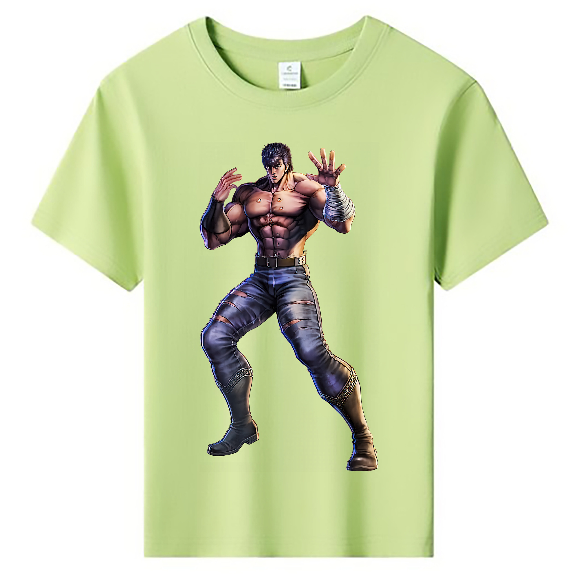（画像用） 北斗の拳 Fist of the North Star 綿100％キッズTシャツ（フロントプリント）